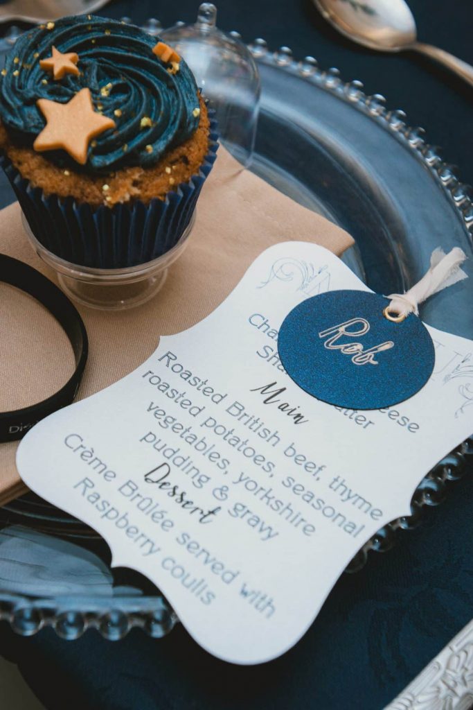 charger plate and menu
