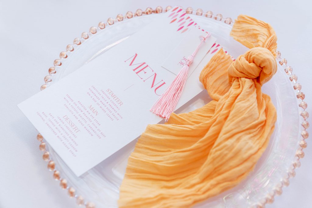 charger plate and napkin