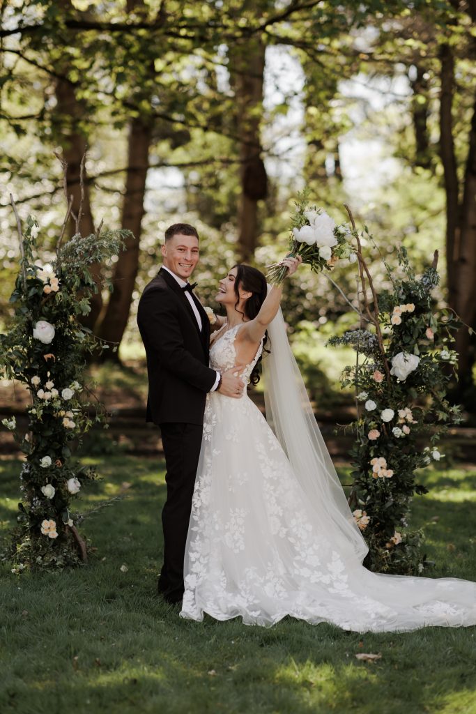 BRIDE AND GROOM WEDDING ARCH