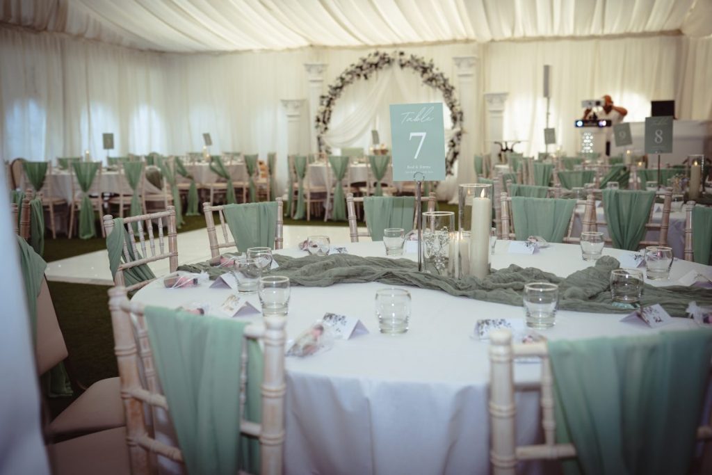 reception set up