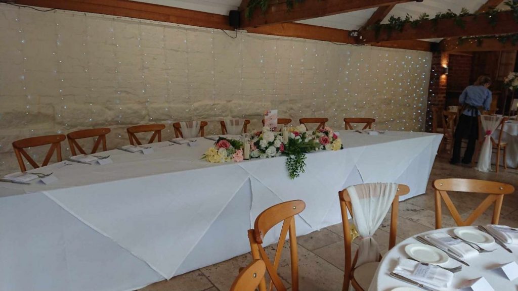 top table set up