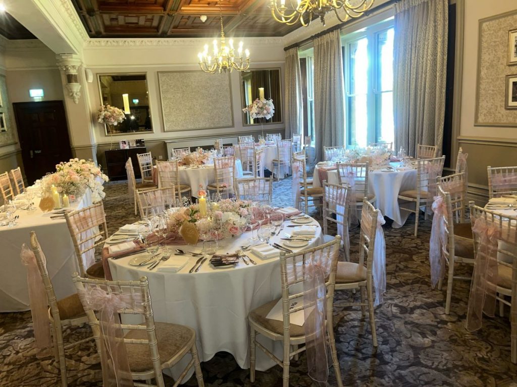 Wedding reception centrepieces