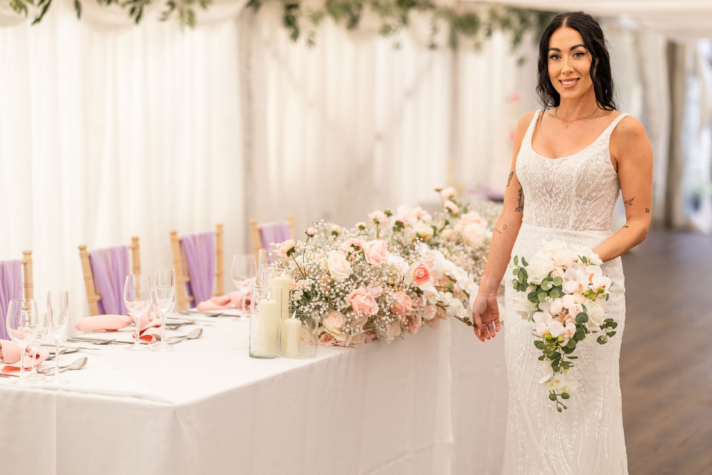 BRIDE AT TOP TABLE