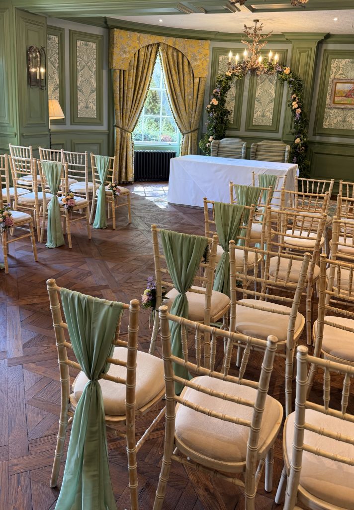Sage green wedding ceremony
